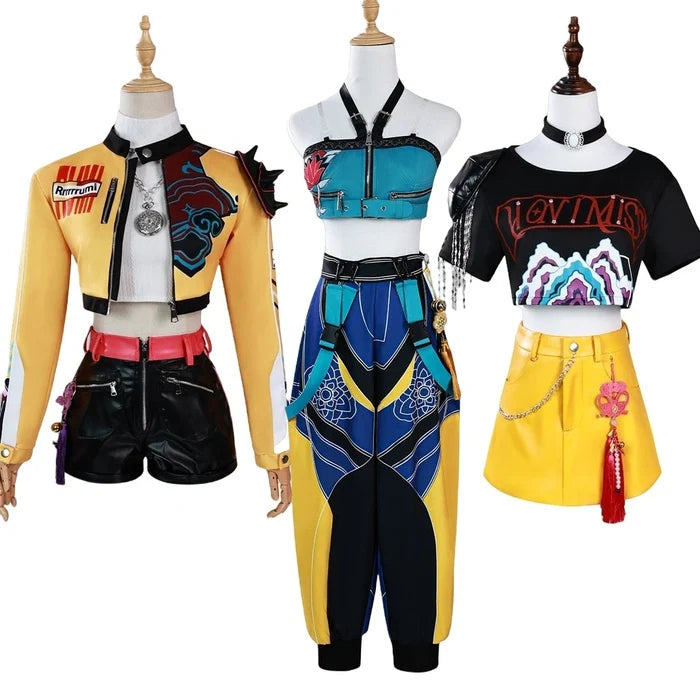 Mira Rumi Zoey Demon Hunters Cosplay - K-Pop Girl Group Stage Outfit