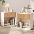Modern Bedside Table with Drawer Set of 2 - Canva Home