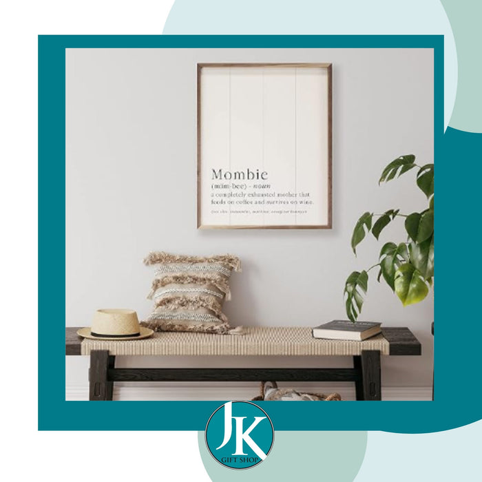 Mombie Definition Wood Sign
