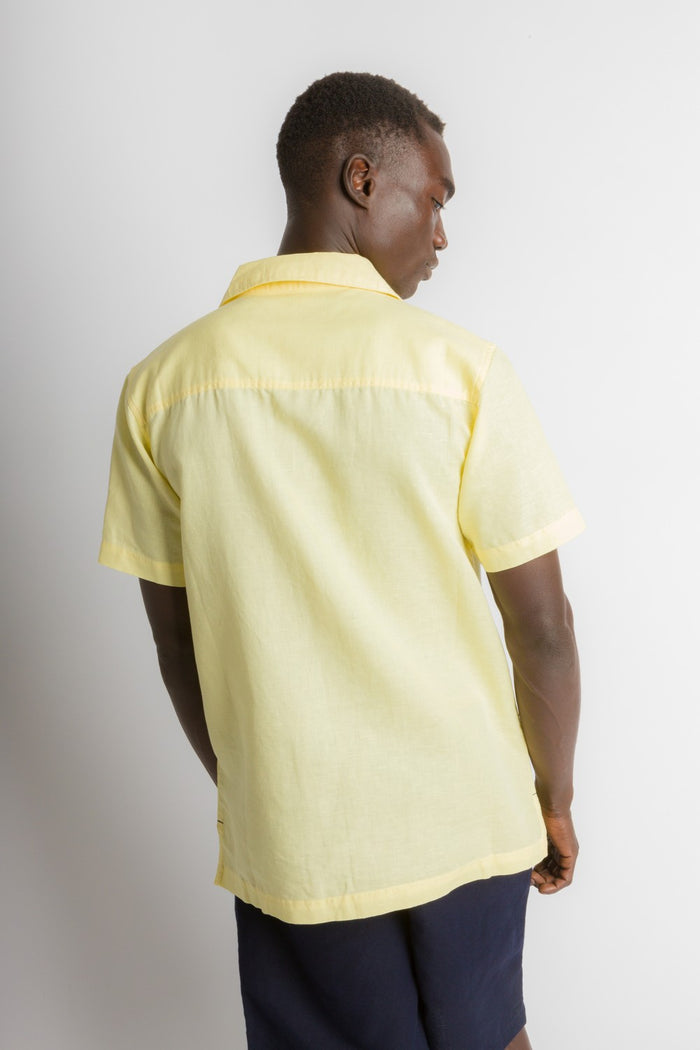 MStar | Men's Linen Cotton Blend Short Sleeve Safari Shirt