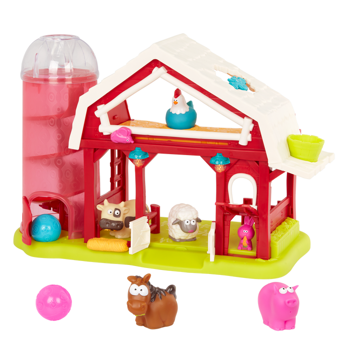 Toy barn with animals.