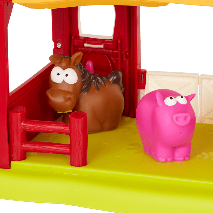 Toy barn with animals.