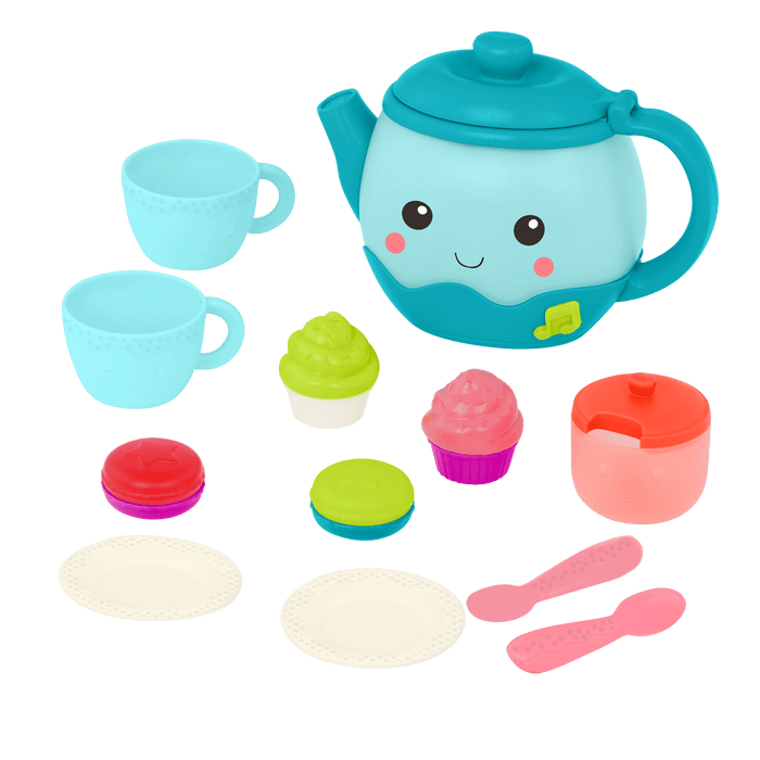 Musical tea party set for toddlers pretend play