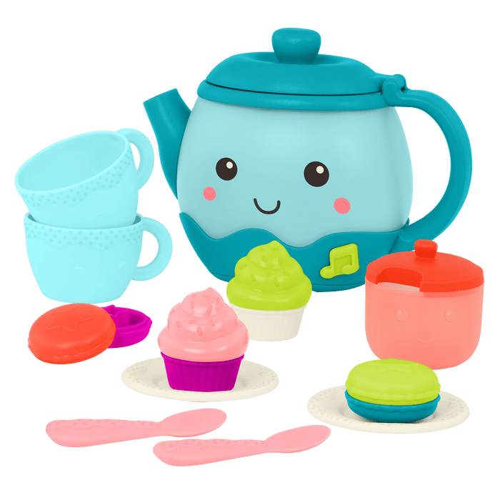 Musical tea party set for toddlers pretend play