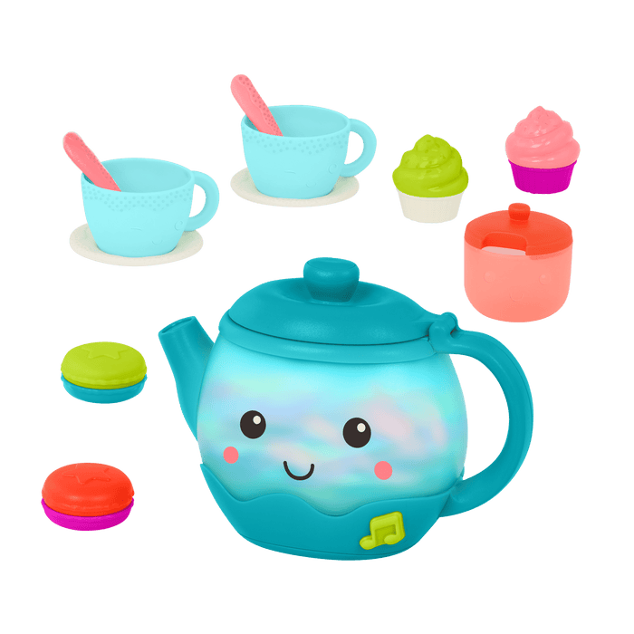 Musical tea party set for toddlers pretend play