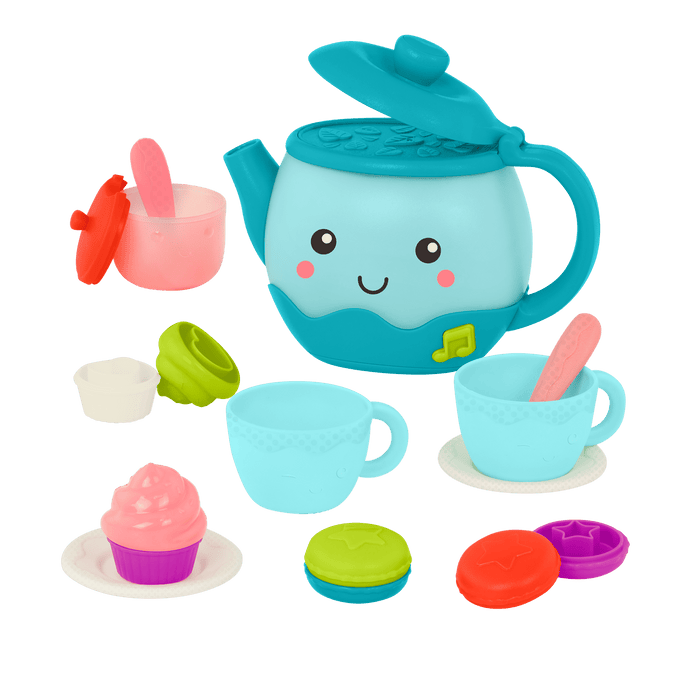 Musical tea party set for toddlers pretend play