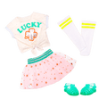 Lucky clover outfit for 14-inch doll