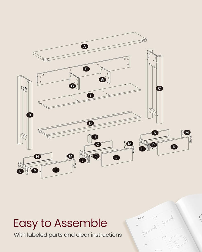 Narrow Entryway Table with 3 Drawers - Canva Home