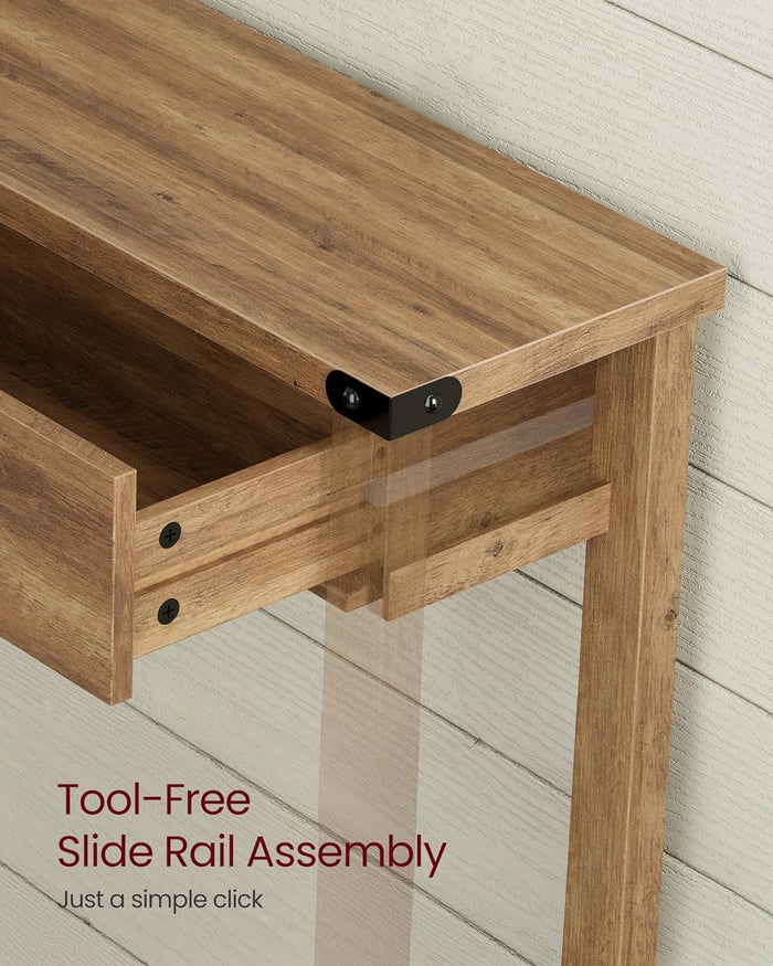 Narrow Entryway Table with 3 Drawers - Canva Home