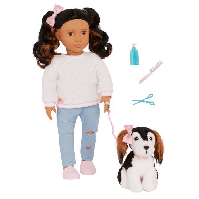 Our Generation Doll & Pet Set Nastassia & Puppy Angel