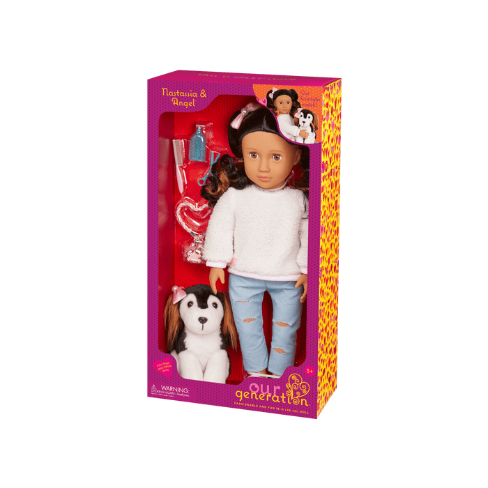 Our Generation Doll & Pet Set Nastassia & Puppy Angel
