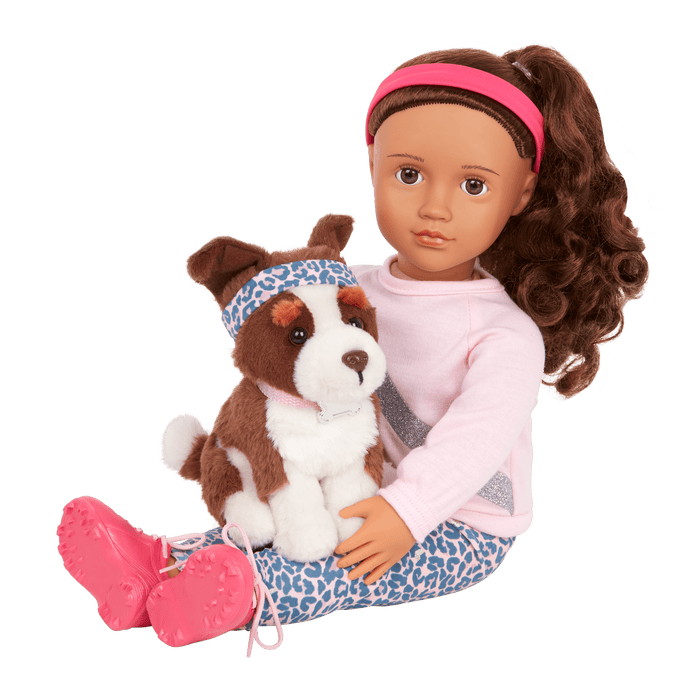 Our Generation 18-inch Dog Trainer Doll Natalia & Pet Plush Nillie