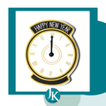 New Year Clock Big Attachment Happy Everything