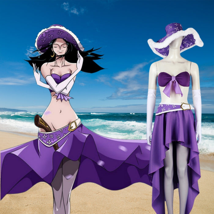 Nico Robin 15th Anniversary Cosplay Costume - Complete Set with Hat - Halloween Dress