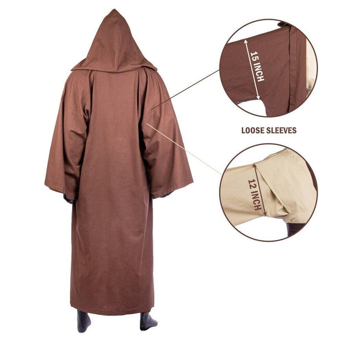 Obi-Wan Cloak Uniform Set - Star Wars Suit - Adult Halloween Xmas Gift