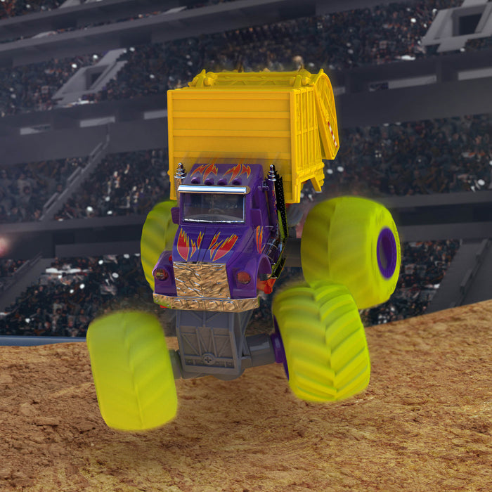 Two toy monster trucks.