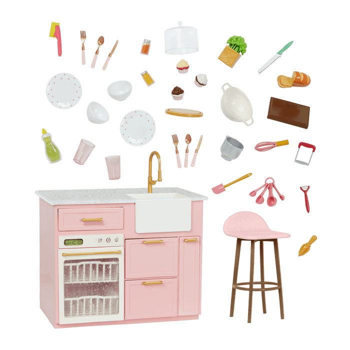 Our Generation Cooking Island Kitchen Playset for 18-inch Dolls