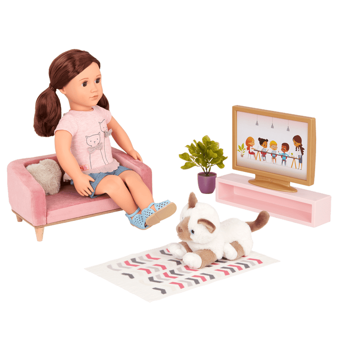 Our Generation Lovely Living Room Furniture Set for 18-inch Dolls