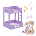 Our Generation Pup Bunk Bed & Plush Puppy Set