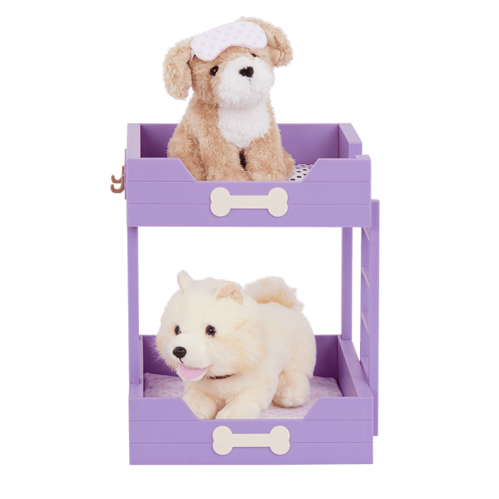 Our Generation Pup Bunk Bed & Plush Puppy Set