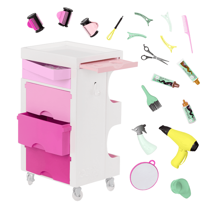 Our Generation Salon Cart Playset for 18-inch Dolls