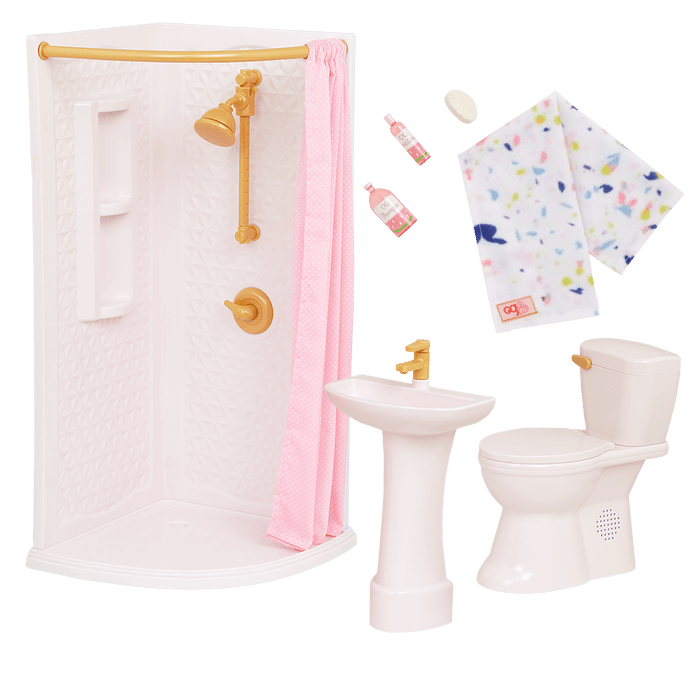 Our Generation Sweet Bathroom Furniture Set for 18-inch Dolls