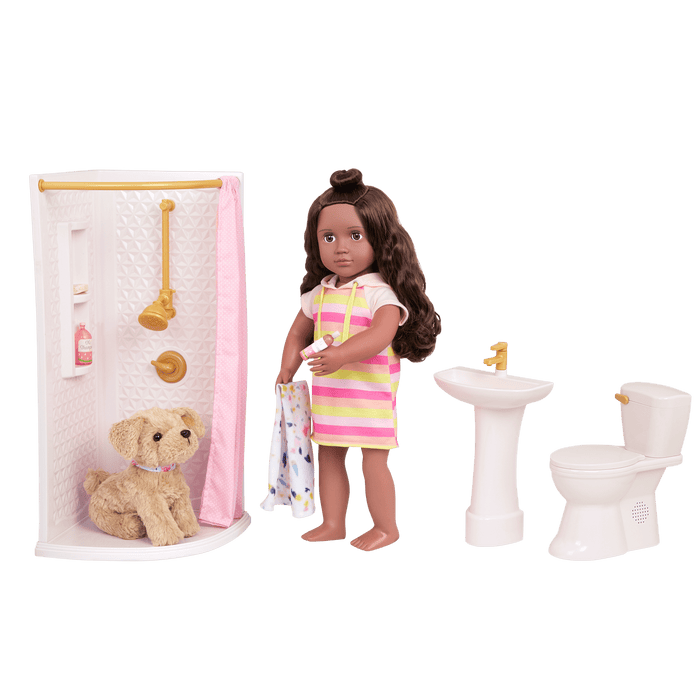 Our Generation Sweet Bathroom Furniture Set for 18-inch Dolls