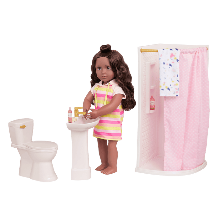 Our Generation Sweet Bathroom Furniture Set for 18-inch Dolls