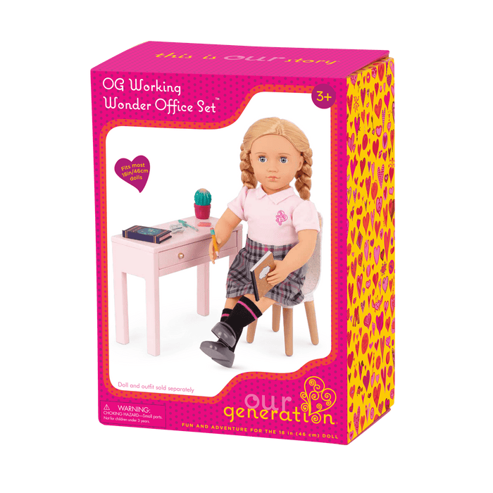 Our Generation Working Wonder Desk Furniture for 18-inch Dolls