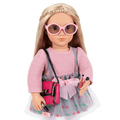 18-inch doll with purse fashion playset