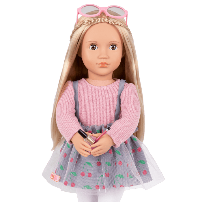 18-inch doll with purse fashion playset