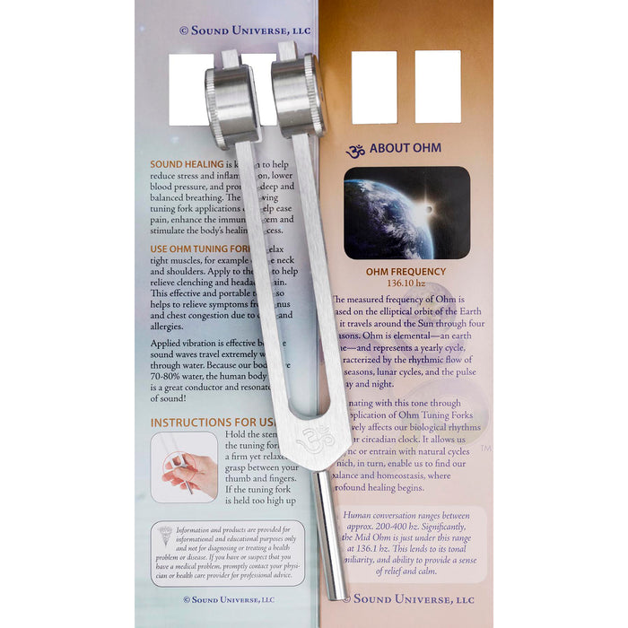 Ohm Therapeutics Mid Ohm Tuning Fork (136.10 hz) - Gongs Unlimited