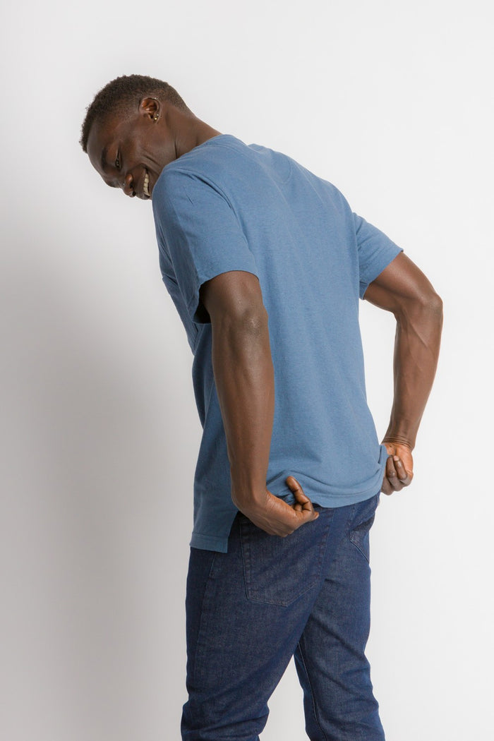 Oliver | Men's Anti-Stain Cotton Linen Blend V-Neck Pocket T-Shirt