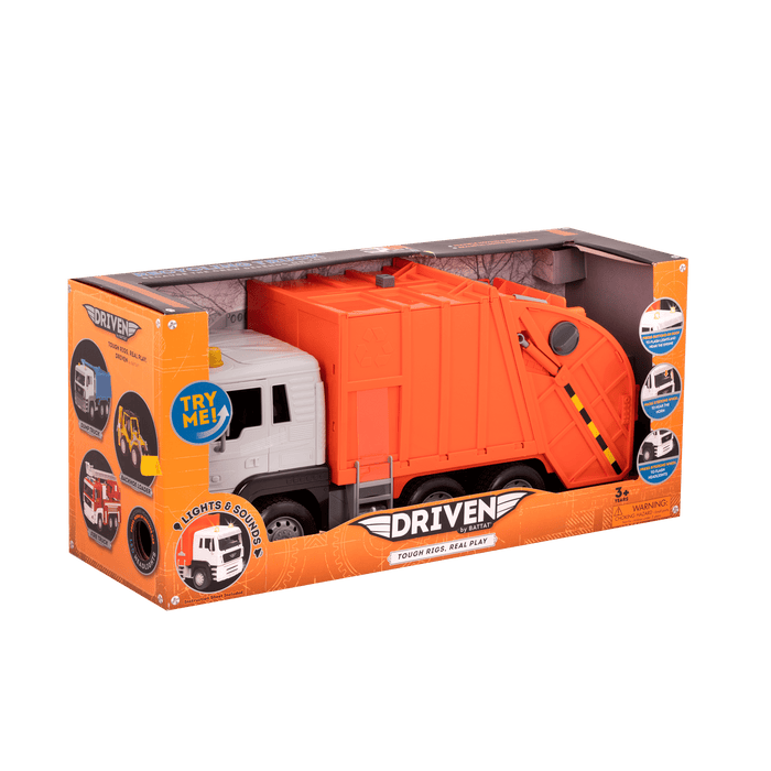Large Standard Size Orange toy recycling truck