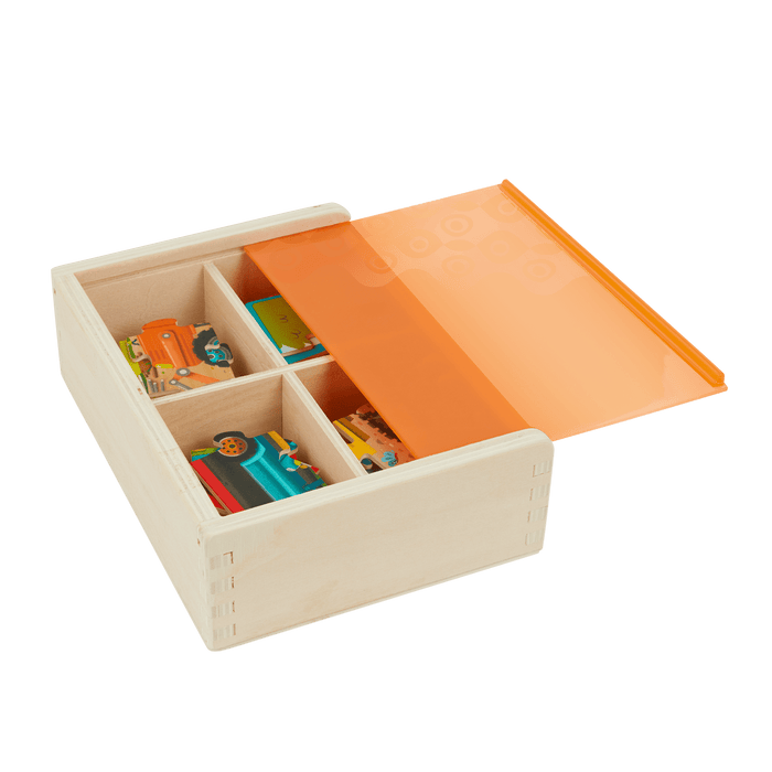 Four wooden truck puzzles.