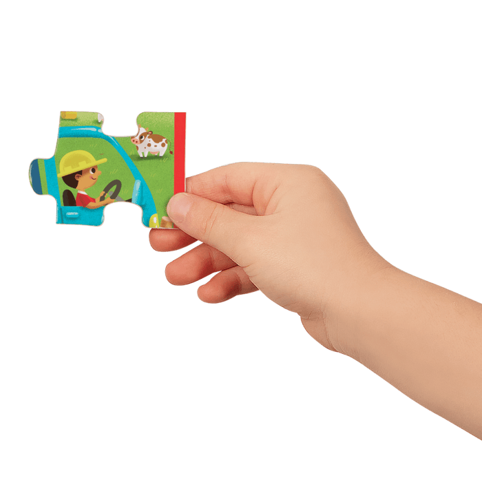 Four wooden truck puzzles.