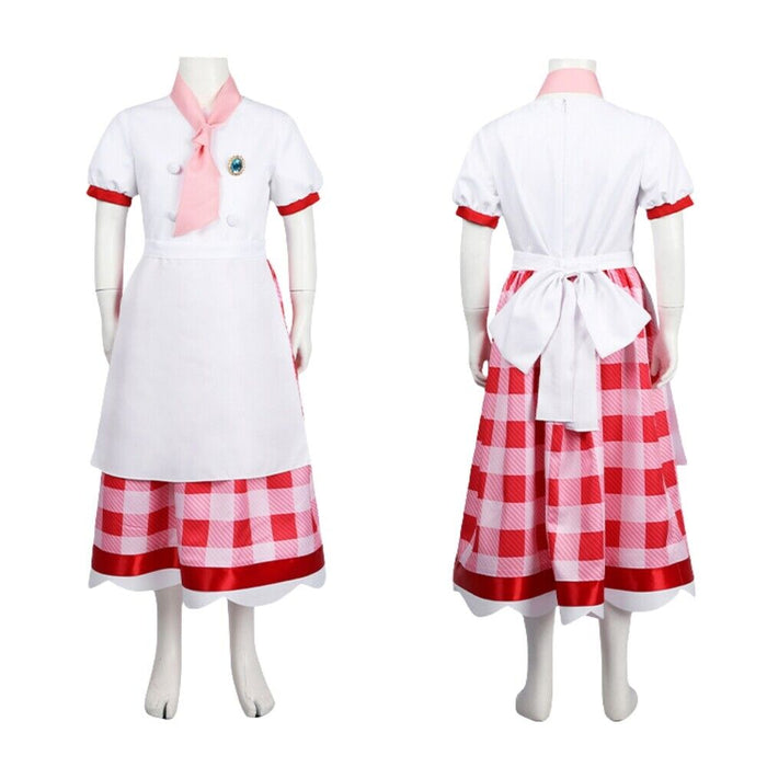 Patisserie Peach Costume - Mario Princess Peach: Showtime Cos Replica - Adult & Kids Full Set