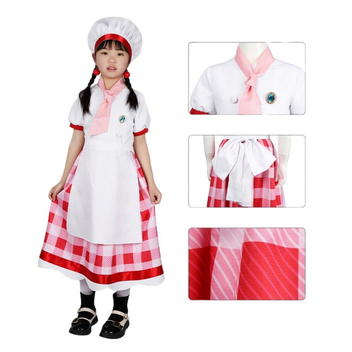 Patisserie Peach Costume - Mario Princess Peach: Showtime Cos Replica - Adult & Kids Full Set
