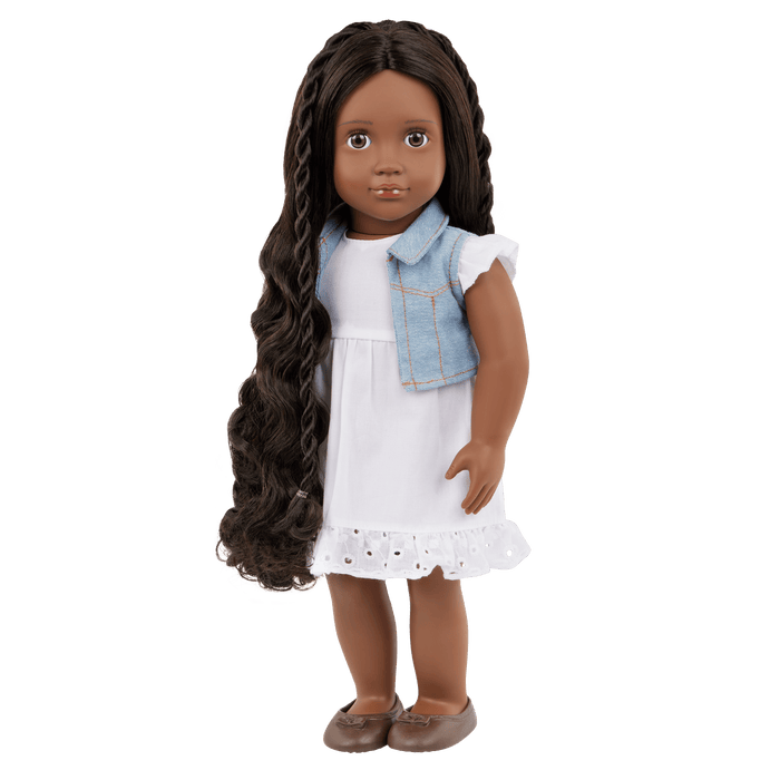 Our Generation Hair Play 18-inch Doll Patti with Hair Accessories and a booklet of hair styles