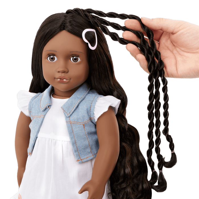 Our Generation Hair Play 18-inch Doll Patti with Hair Accessories and a booklet of hair styles