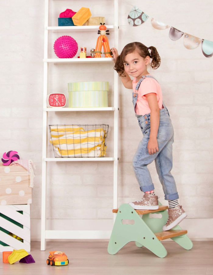 Wooden mint step stool