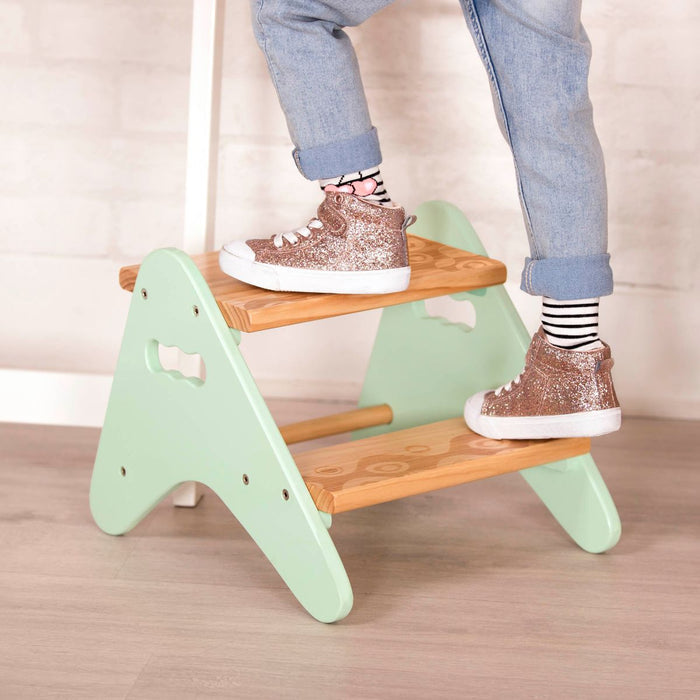 Wooden mint step stool