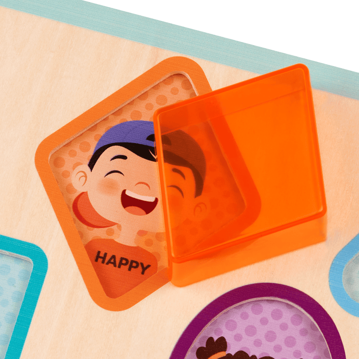 Chunky wooden puzzles for toddlers school bus farm animals emotions