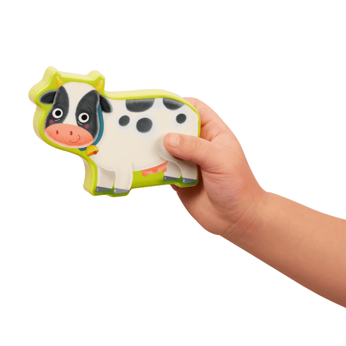 Chunky wooden puzzles for toddlers school bus farm animals emotions