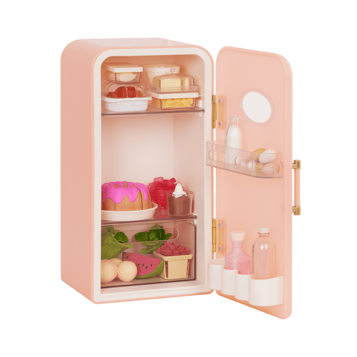Our Generation Perfectly Fresh Mini Fridge Set for 18-inch Dolls