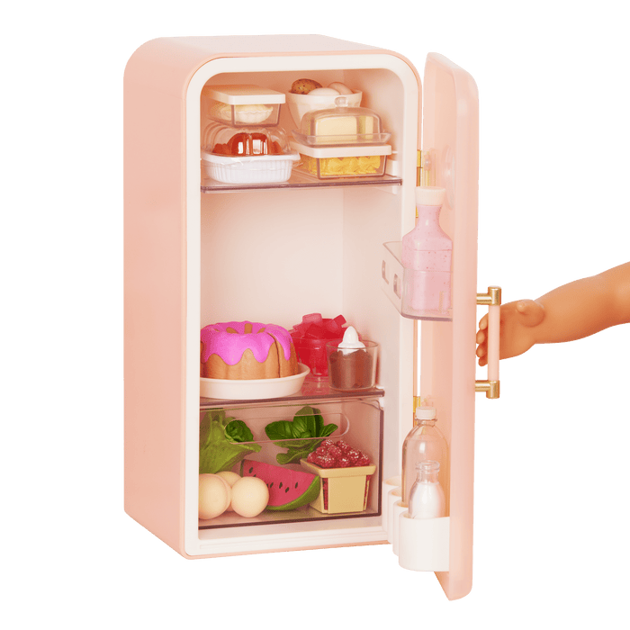 Our Generation Perfectly Fresh Mini Fridge Set for 18-inch Dolls