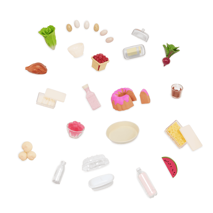 Our Generation Perfectly Fresh Mini Fridge Set for 18-inch Dolls
