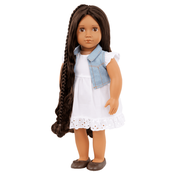 Our Generation Hair Play 18-inch Doll Perla with Hair Accessories