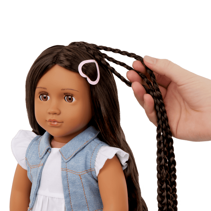 Our Generation Hair Play 18-inch Doll Perla with Hair Accessories