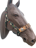 PERSONALIZED camo nylon horse halter.
